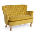 Divano vintage 2 posti Orlins Senape 114x69x79h cm