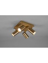 Faretto Marley 4 Spot GU10 Ottone Invecchiato 24x24 cm Trio Lighting