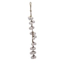 Festone vetro pallina bianco filo 27 pezzi cm65