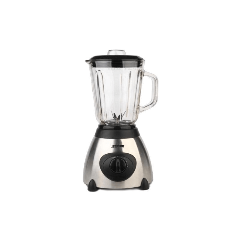 Frullatore Elettrico 550W Tritaghiaccio In Acciaio Bicchiere Vetro 1,5 Litri