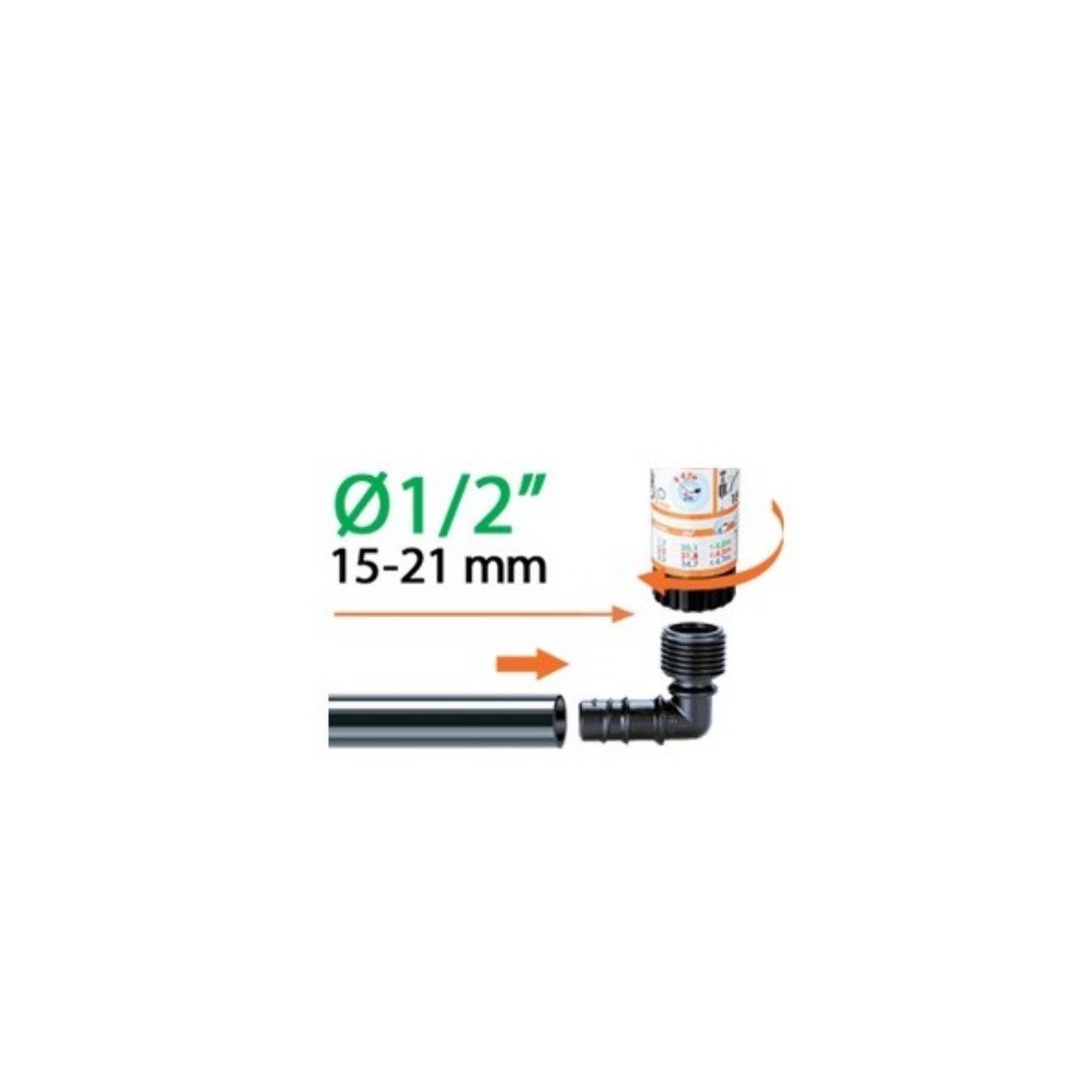 Gomito filetto 1-2&quot; (15 - 21 millimetri)