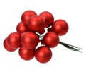 Grappolo decorativo di Natale rosso ø2 cm