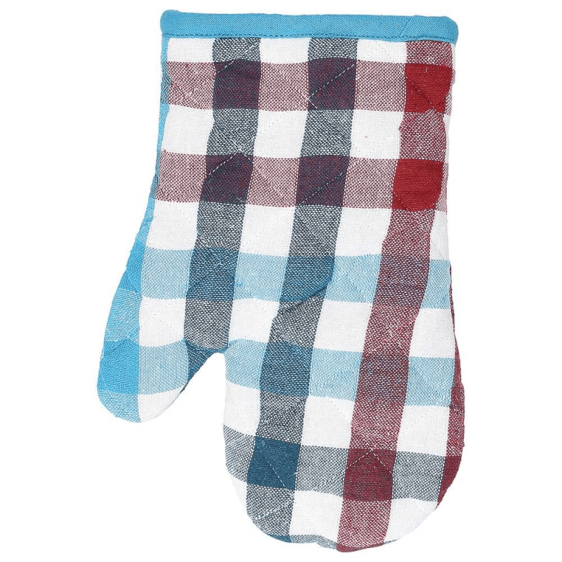 Guantone da forno 17x27 cm in cotone azzurro