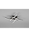 Lampada Soffitto Moderna Route Nero 4 Bacchette Led 4000k Trio Lighting