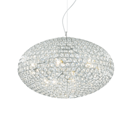 Lampada a sospensione 12 luci cromo D 60 x H 37,5 cm