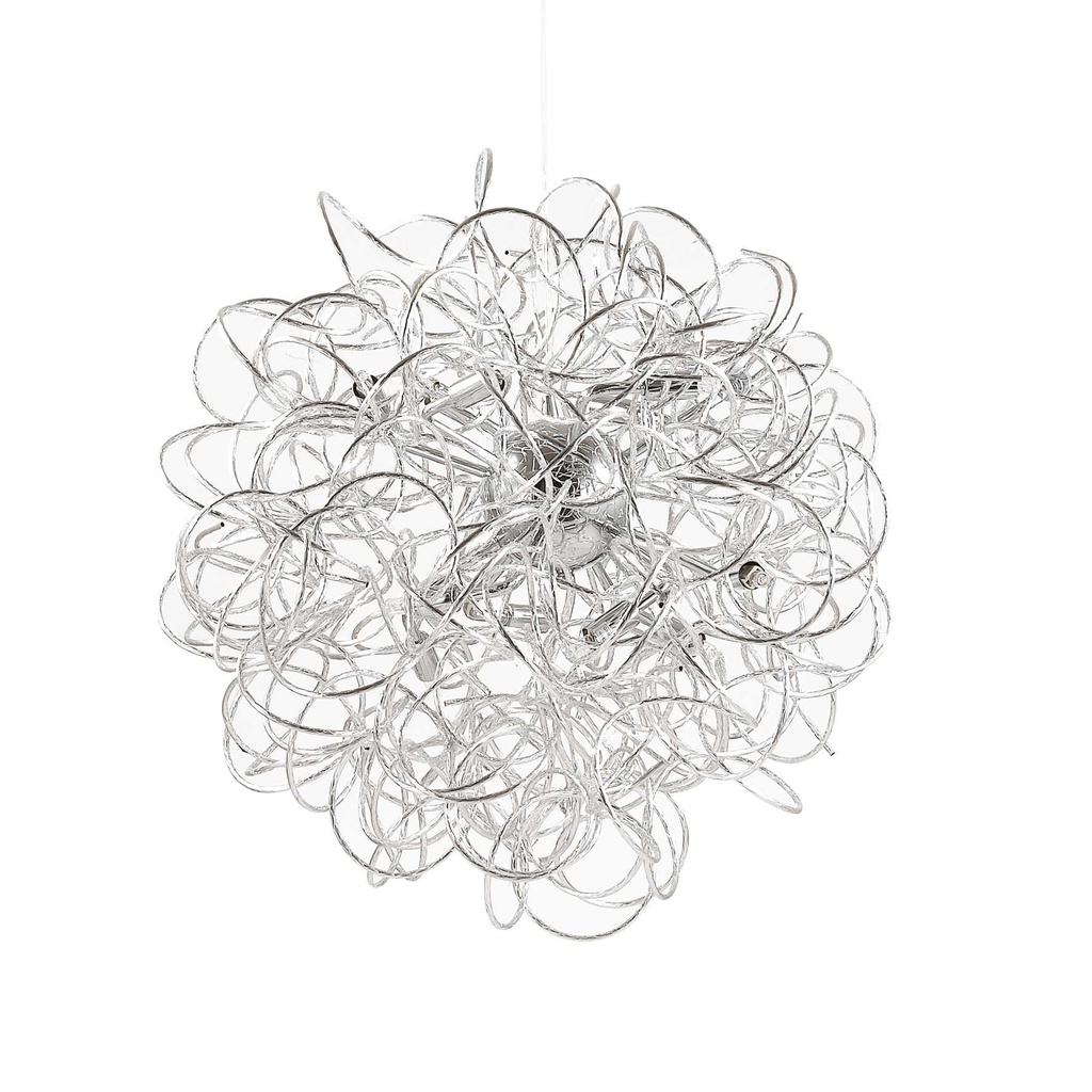 Lampada a sospensione argento D 620 x H min 850 - max 2600 mm
