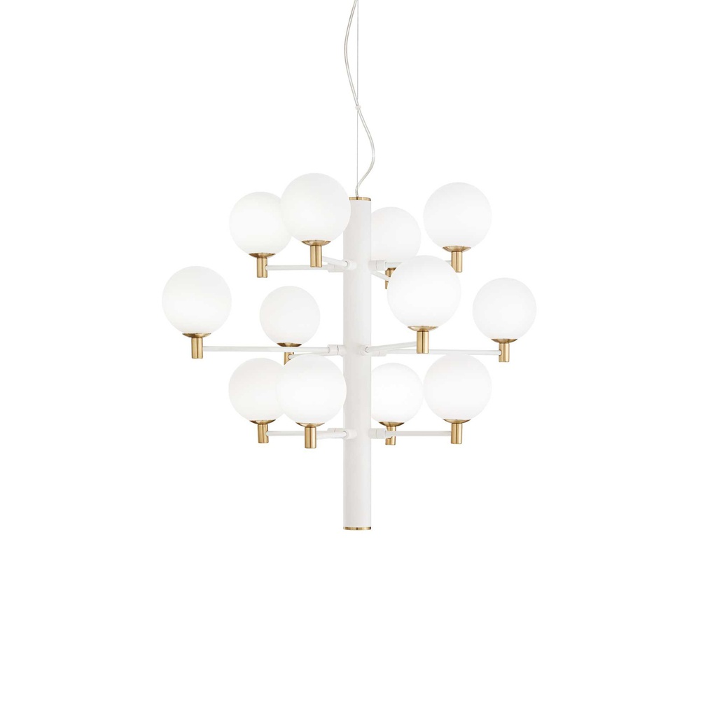 Lampada a sospensione bianco D 710 x H min 840 - max 1725 mm