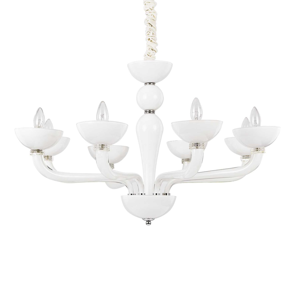Lampada a sospensione bianco D 880 x H min 760 - max 1560 mm