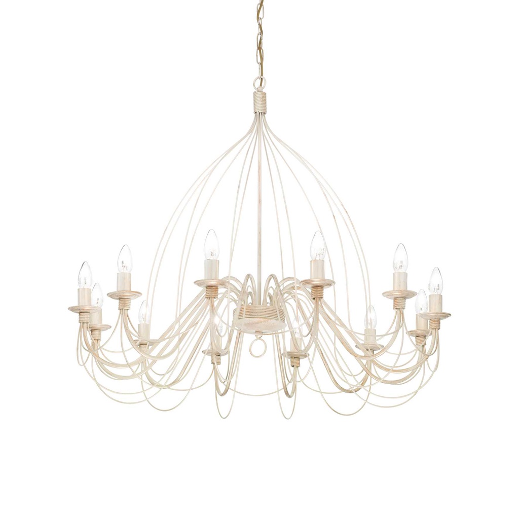 Lampada a sospensione bianco D 950 x H min 1075 - max 1900 mm