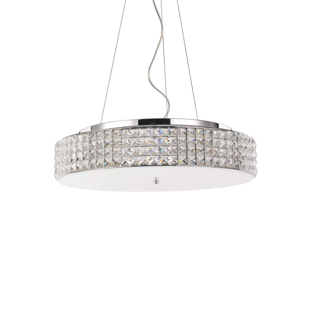 Lampada a sospensione cromo D 500 x H min 375 - max 2125 mm