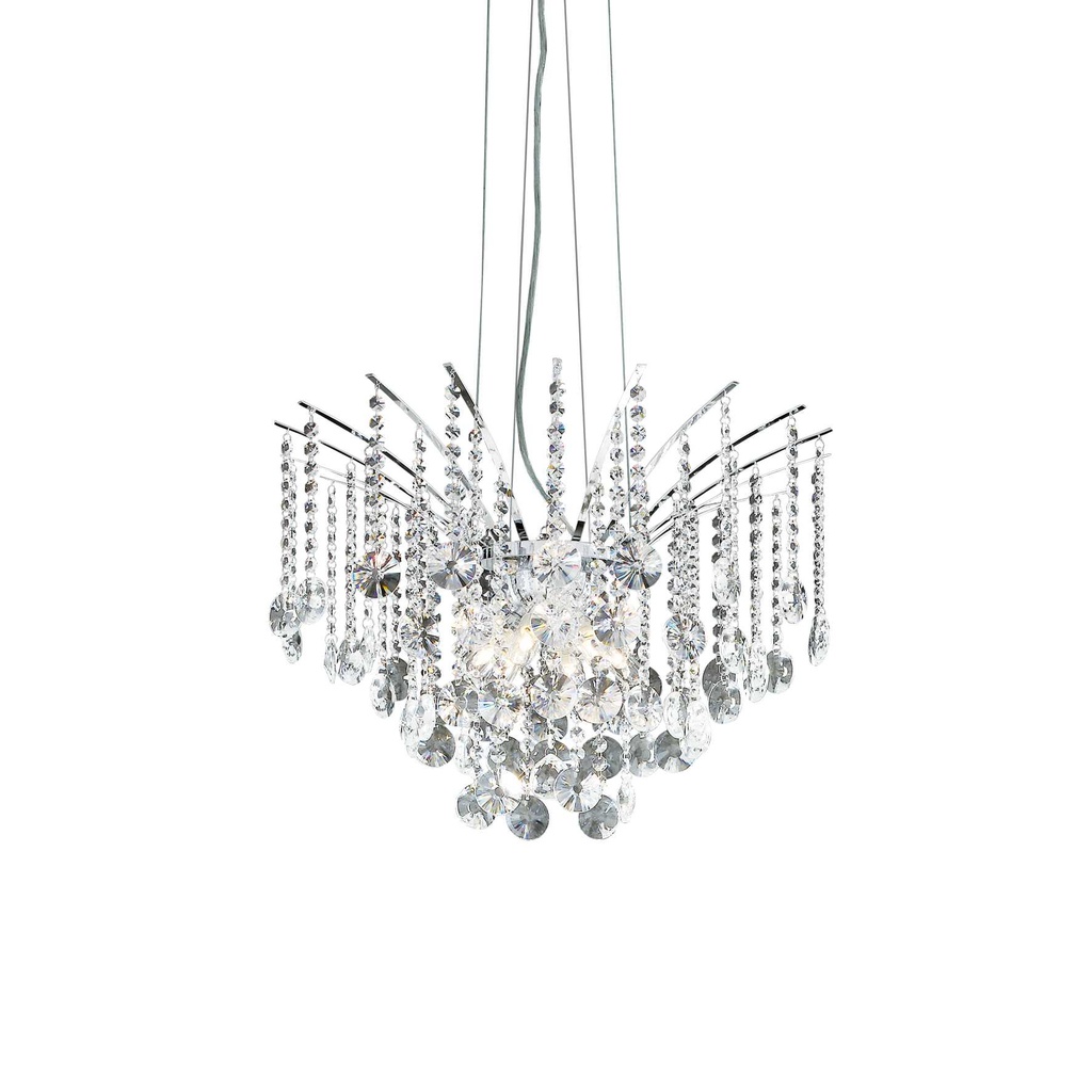 Lampada a sospensione cromo D 555 x H min 550 - max 1100 mm