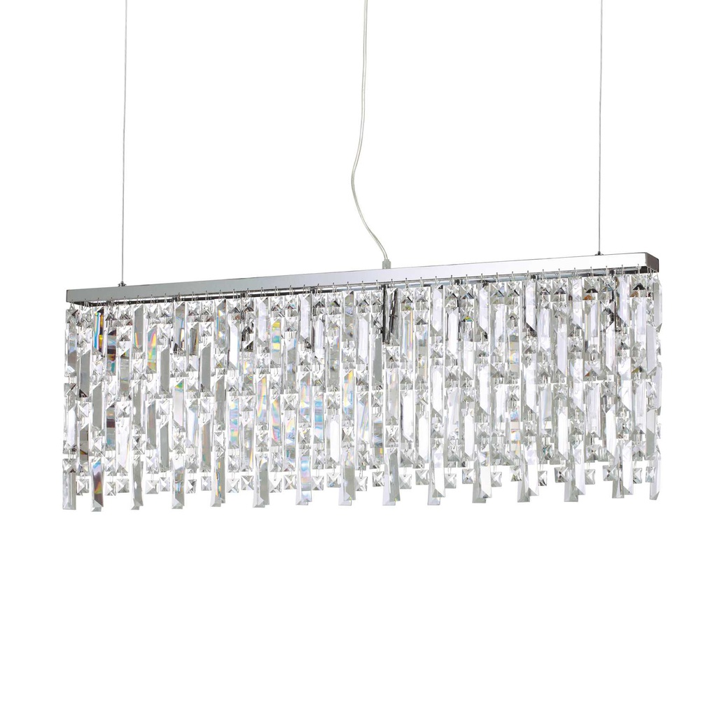 Lampada a sospensione cromo L 1000 x H min 585 - max 1340 x P 55 mm