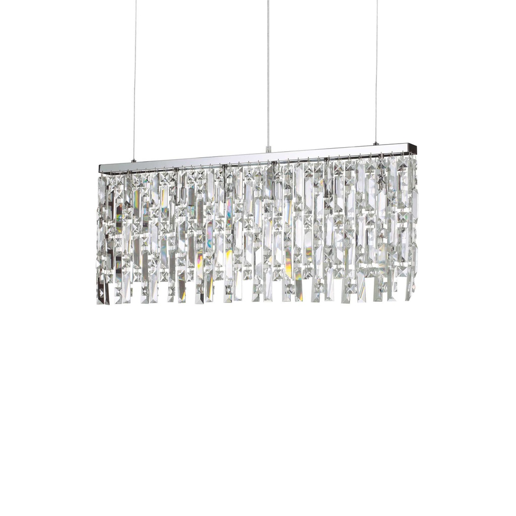 Lampada a sospensione cromo L 800 x H min 585 - max 1345 x P 55 mm