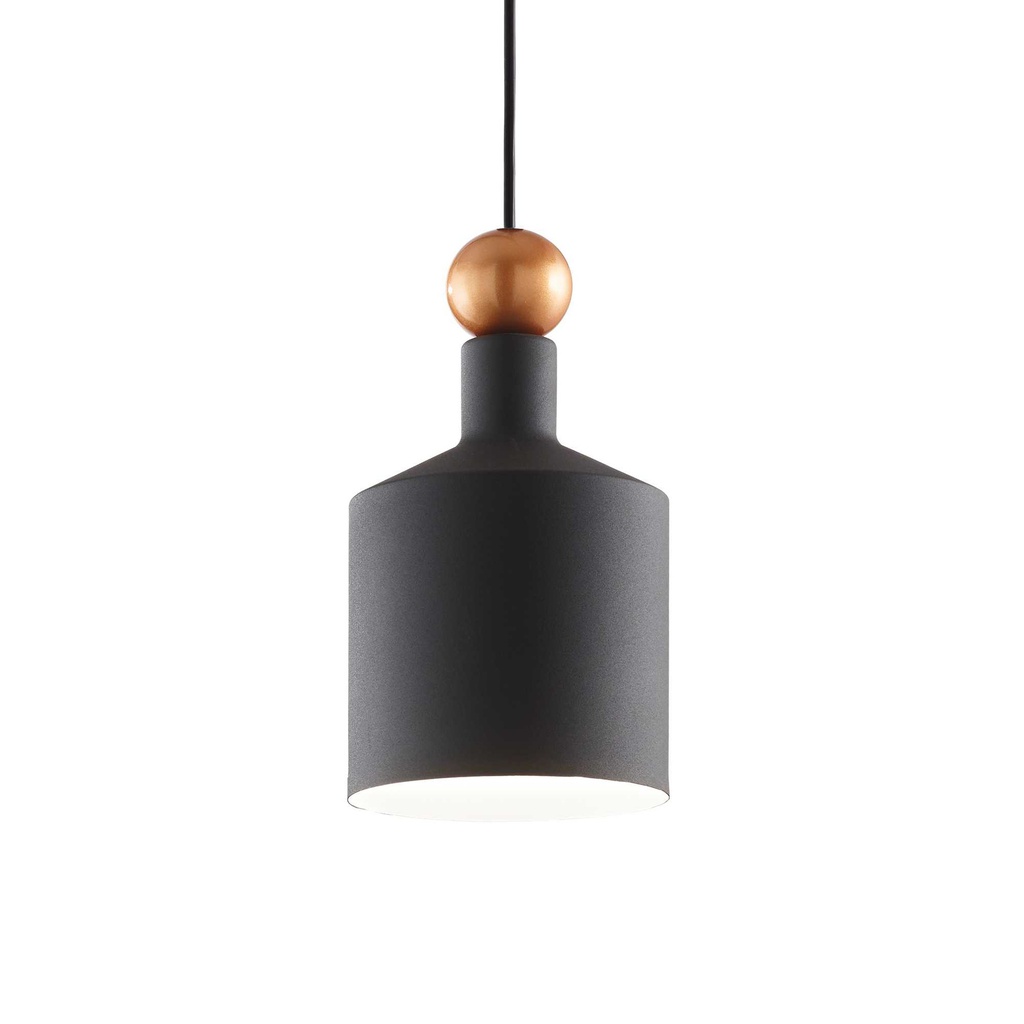 Lampada a sospensione grigio D 150 x H min 530 - max 2280 mm