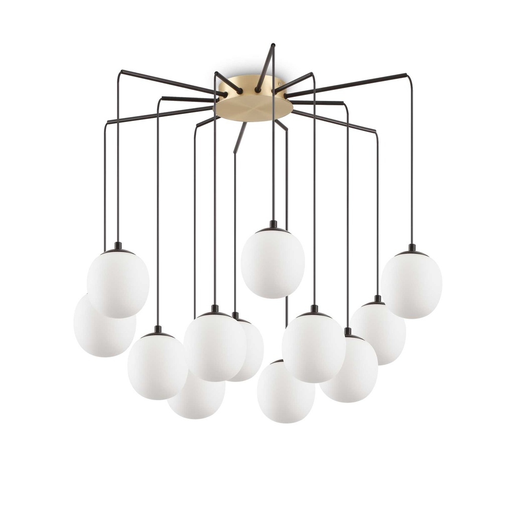 Lampada a sospensione nero D 650 x H min 670 - max 560 mm