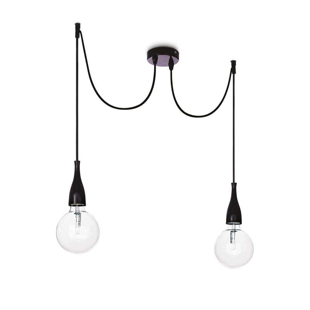 Lampada a sospensione nero L 1600 x H min 510 - max 1500 x P 120 mm