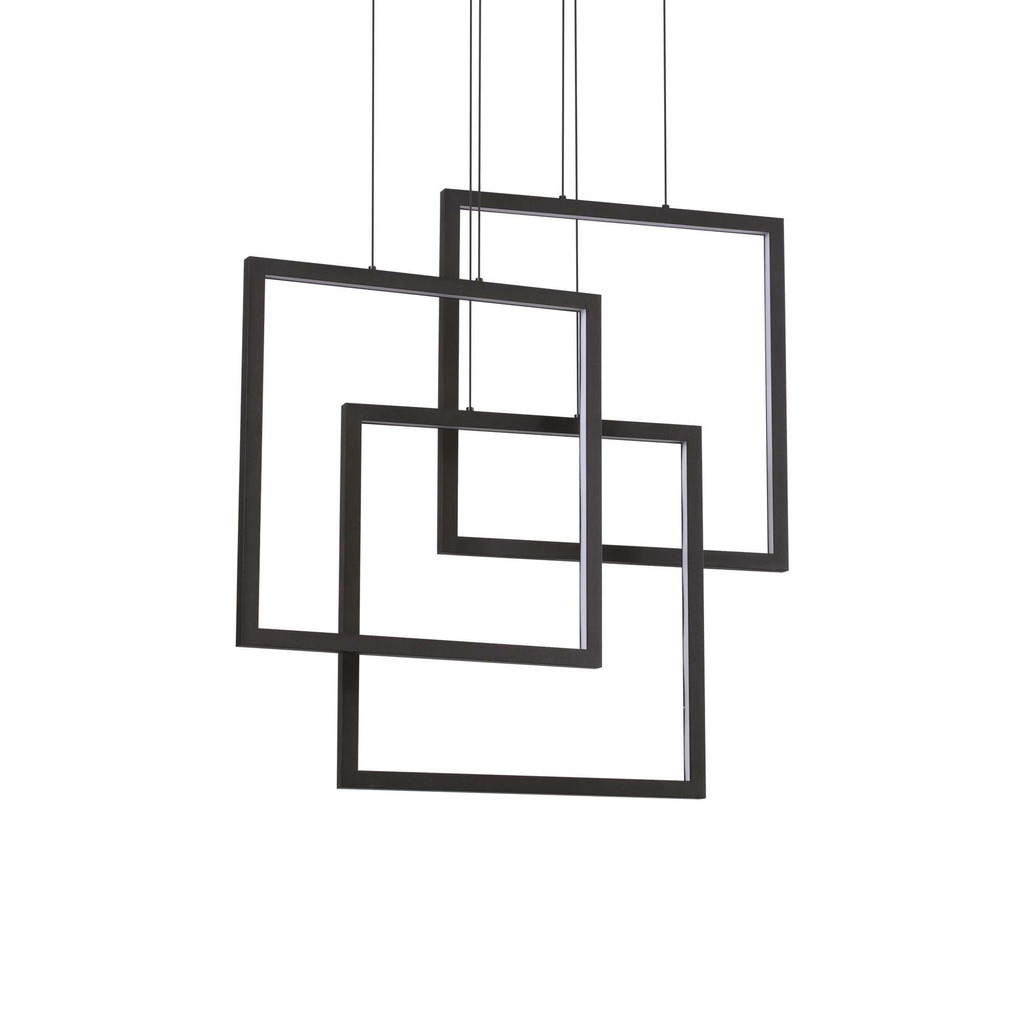 Lampada a sospensione nero L 730 x H min 850 - max 1450 x P 180 mm