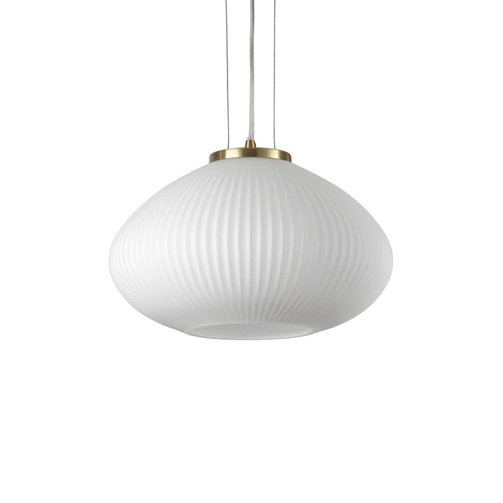 Lampada a sospensione ottone D 350 x H min 480 - max 2230 mm