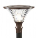 Lampada da esterno in alluminio pressofuso, diffusore trasparente, diametro 60mm, altezza max 160mm, IP65 corten
