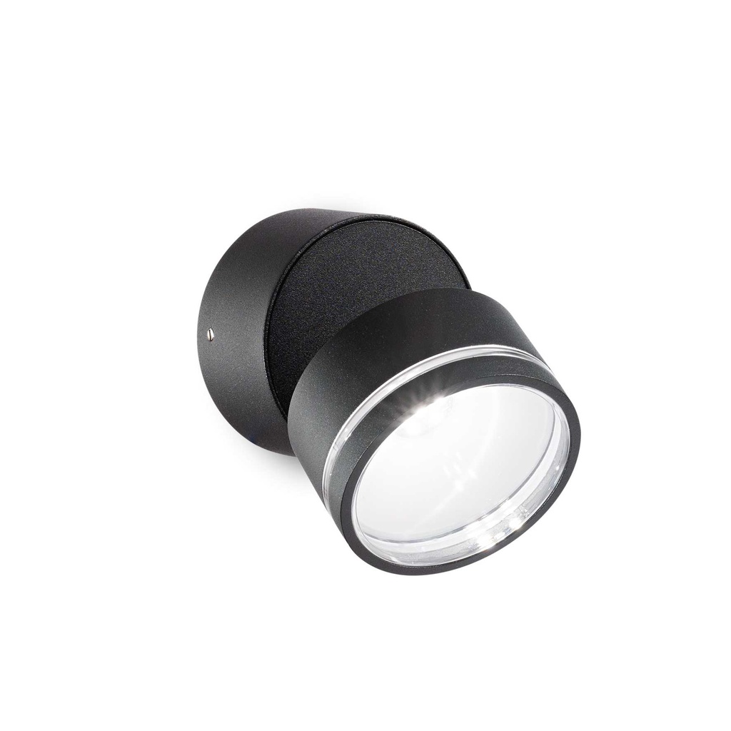 Lampada da parete nero D 90 x P 85 mm