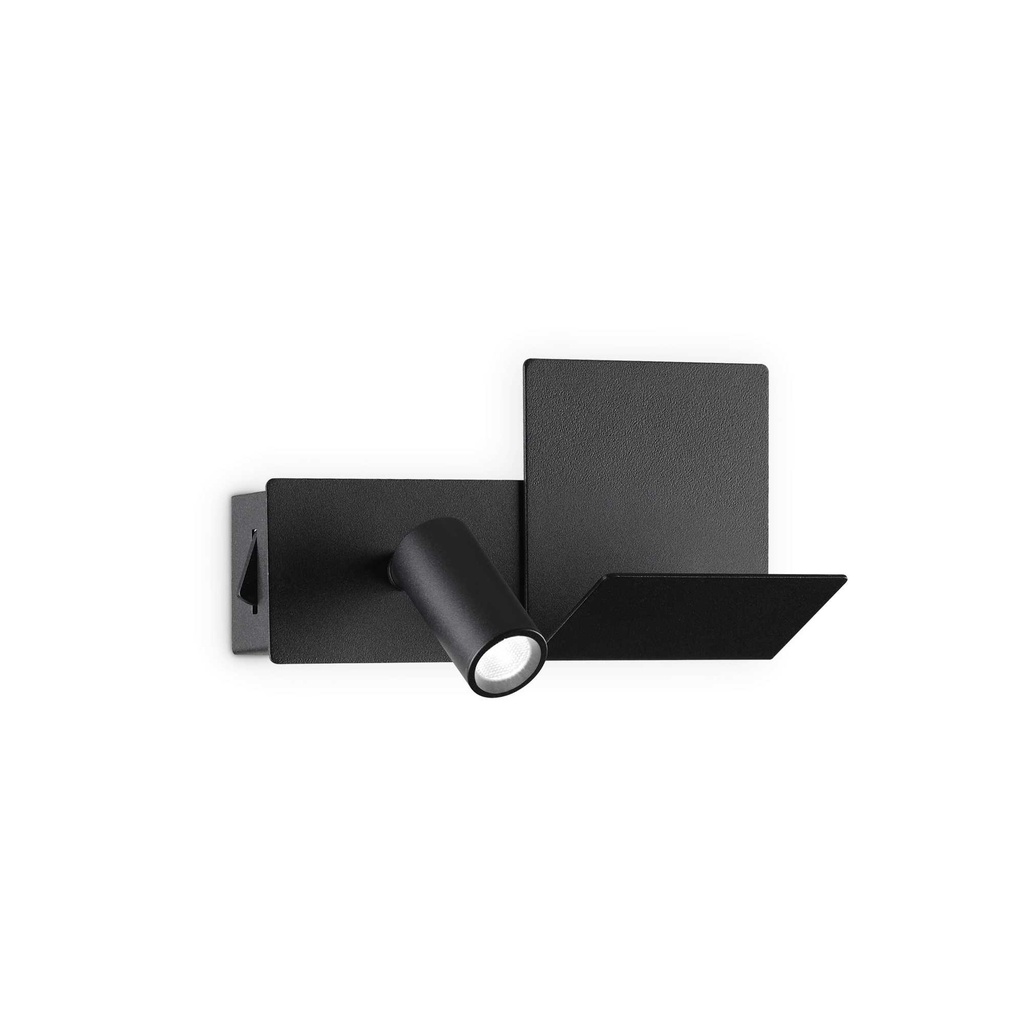 Lampada da parete nero L 190 x H 130 x P min 75 - max 105 mm