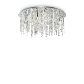 Lampada da soffitto 15 luci cromo D 80 x H 34 cm