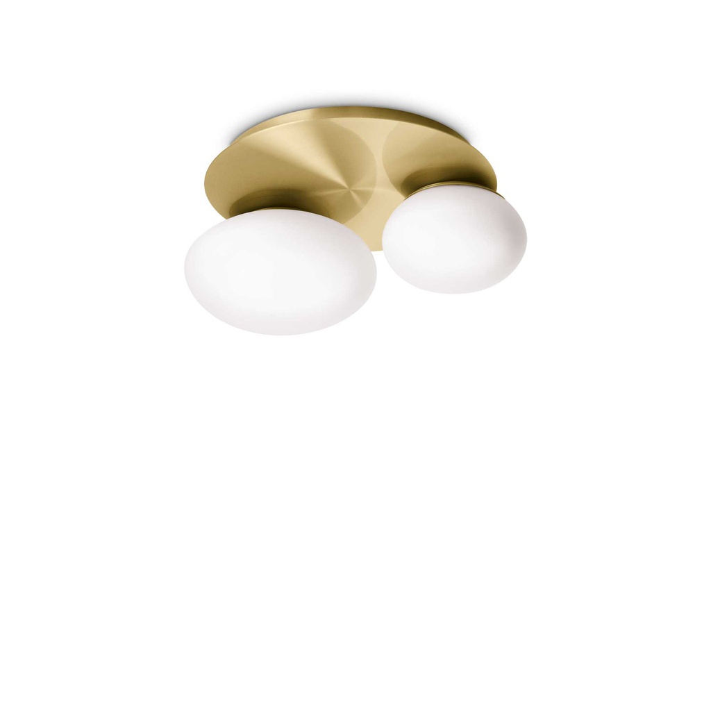 Lampada da soffitto Ninfea in ottone - L 360 x H 140 x P 320 mm