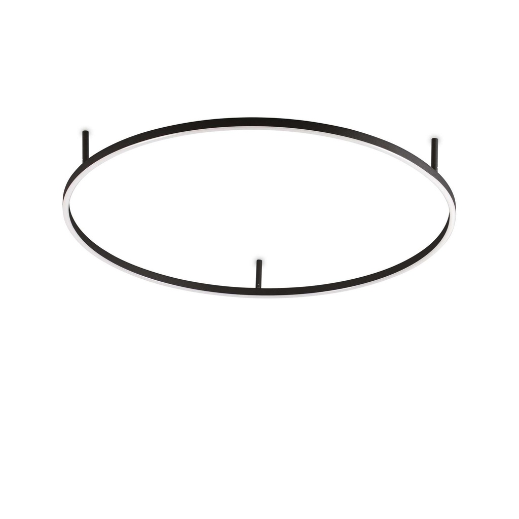 Lampada da soffitto nero D 900 x H 70 mm