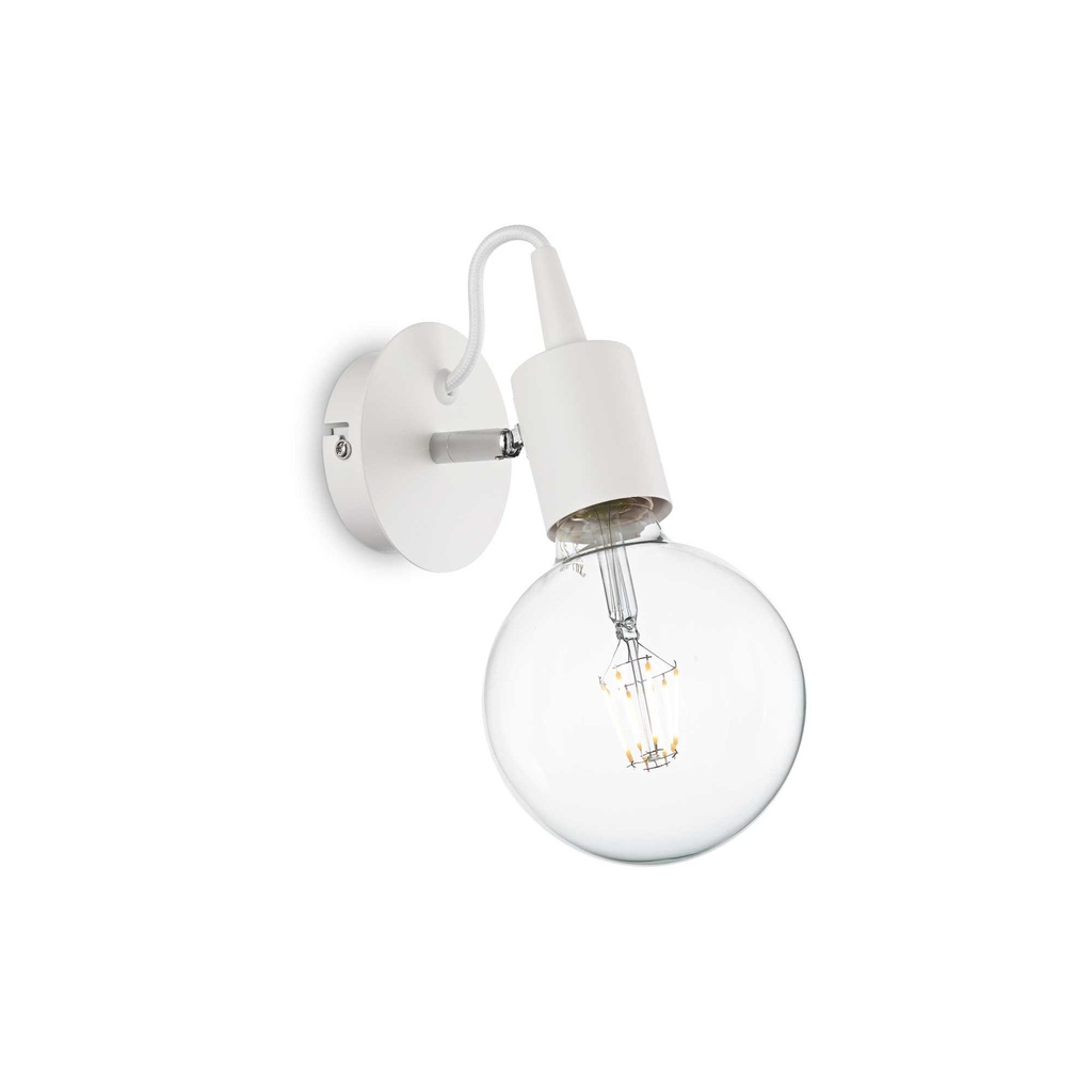 Lampada parete Edison bianca L120xH270xP250mm