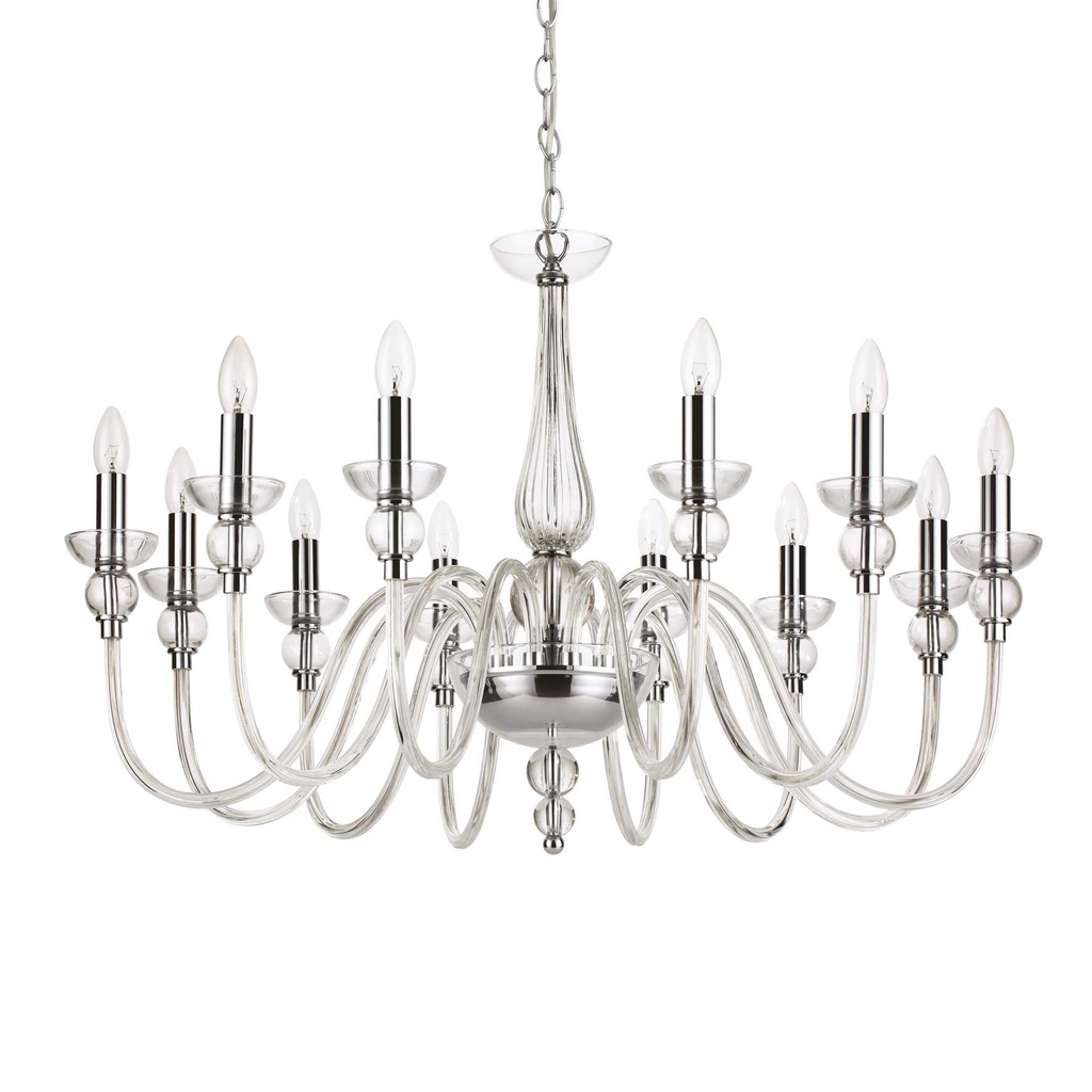 Lampada sospensione DOGE trasparente D910xH850-1650mm