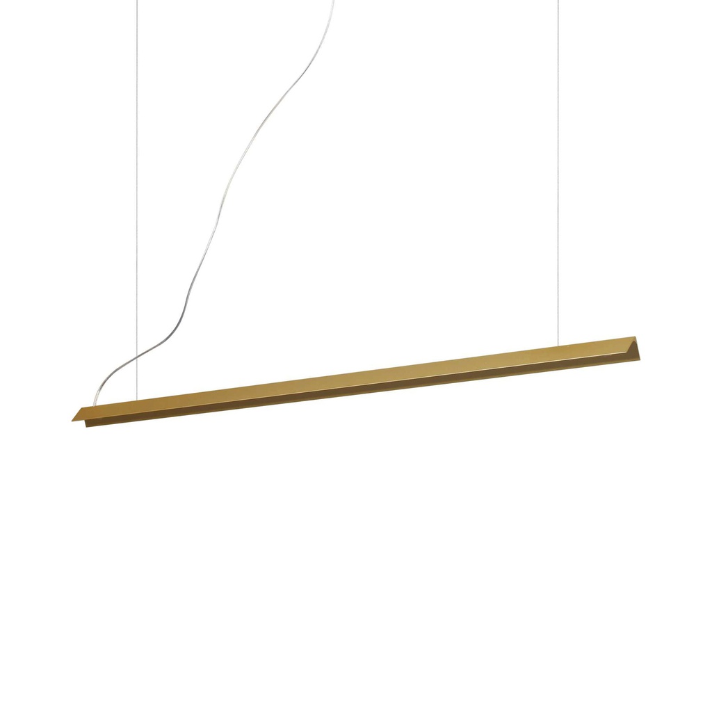 Lampada sospensione V-Line Ottone 1100x280-2000x34mm