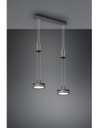 Lampadario Isola Doppio Disco Led Sospeso Franklin Antracite Trio Lighting