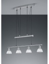 Lampadario Sali e Scendi 4 Luci Bilanciere Levisto Nichel Trio Lighting