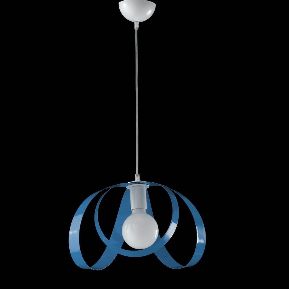 Lampadario moderno azzurro Piovra Bonetti