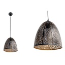 Lampadario urban industrial moderno in metallo cm 25 x 108 nero