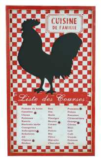 Lavagna lista spesa dec.gallo ld-2598 cm. 35 x 60 x 2