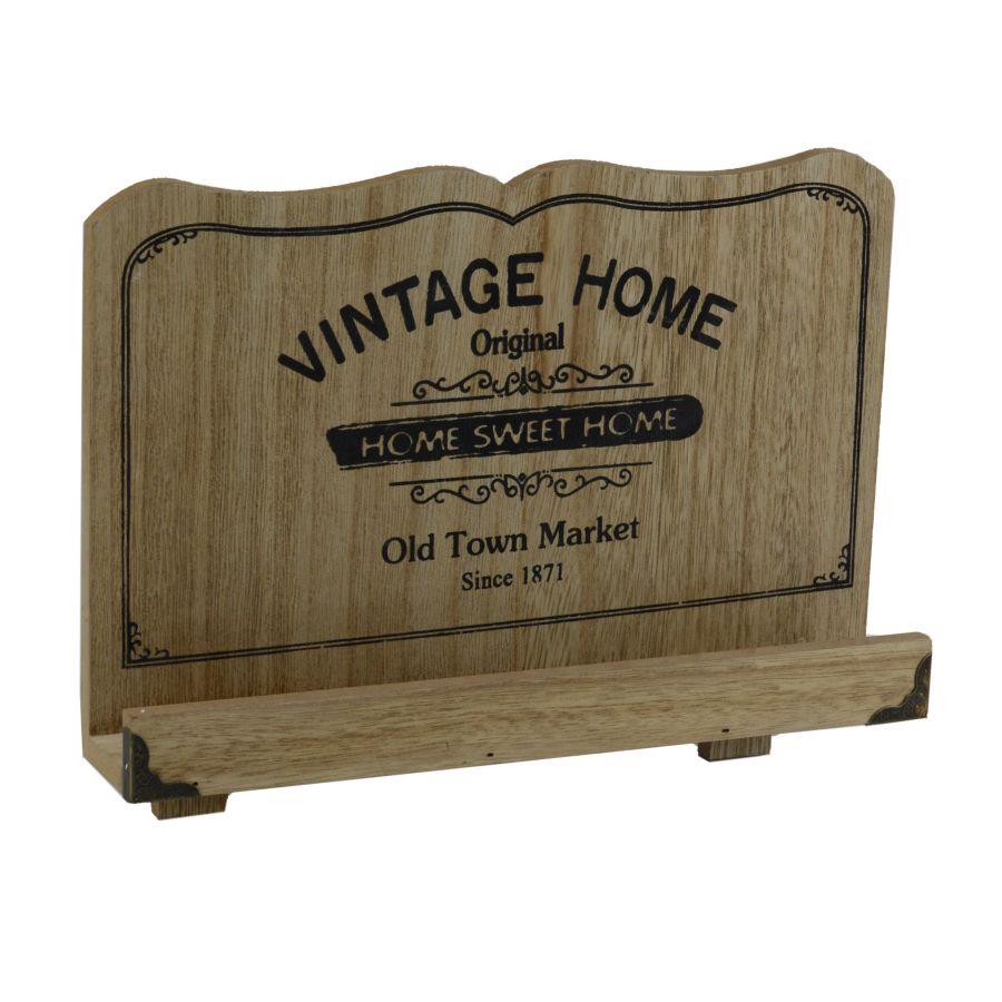 Leggio legno naturale vintage home cm 30x6