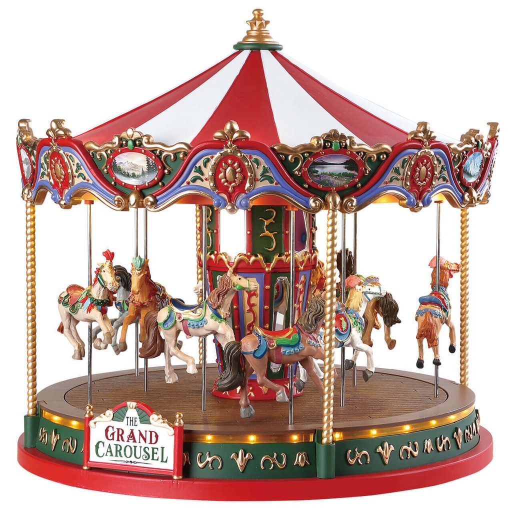 Lemax The Grand Carousel - Il Grande Carosello Gioco invernale decorazione per villaggio Natale