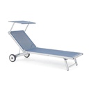 Lettino alluminio con ruote blu Cross cm 65 x 196 x 62 iperbriko
