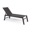 Lettino alto in alluminio con ruote Hilde antracite 32h cm iperbriko
