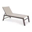 Lettino alto in alluminio con ruote Hilde coffee