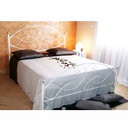 Letto matrimoniale in ferro battuto con pediera Bianco Argento NARCISO 170x202x h131,5 cm