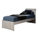 Letto singolo per camera colore grigio cemento cm 200x85xH 98