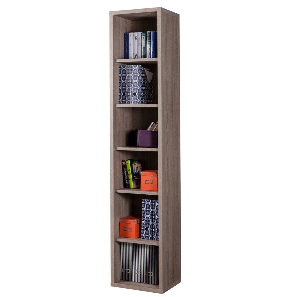 (2c) Libreria  5 ripiani  colore rovere  Cm. 36 x 44 x h.217