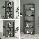 Libreria Wish estensibile angolare antracite 200h EFFEZ