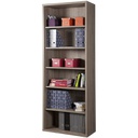 Libreria componibile vani regolabili rovere tartufo cm 217