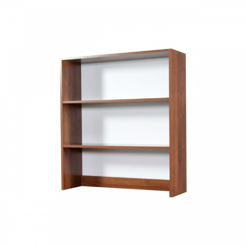 Libreria da appoggio per scrivania 2 ripiani noce antico h.105x90x29 cm(ANGELA)