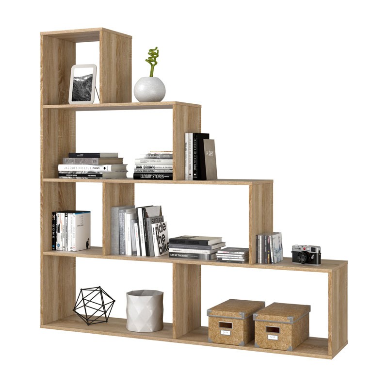Libreria divisorio rovere a cubo cm 145 x 29 x 145 h
