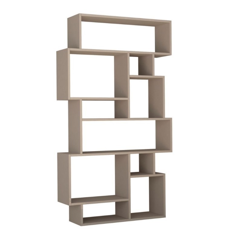 Libreria orizzontale bifacciale tortora Karmato   96x25,5xh.168,5 cm cm (KARMATOTORTORA-MKT02131507)