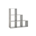Libreria scaffale 6 scomparti colore cemento 116x33xh.118 cm